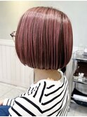 Lideeお客様snapピンクなアンブレラボブデザインカラー