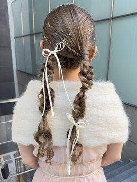 〈Tierra毛利仁美〉金箔ツインテールアレンジ