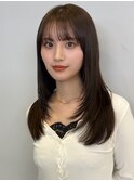 レイヤーカット/内巻き/美髪ヘア