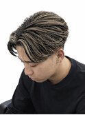 ゴールドハイライトセンターパート