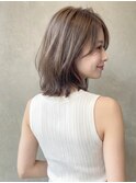 秋カラー透明感ベージュくびれボブ顔周りレイヤーp戸田公園