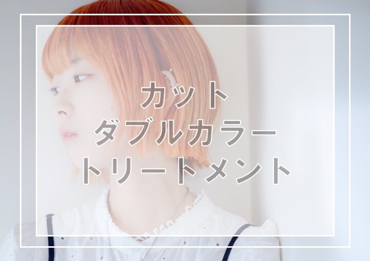 ★【ブリーチはこちらです】カット＋ダブルカラー＋極上トリートメントα
