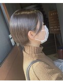 京都  耳かけショート20代30代人気 ミルクティーブラウン 中島