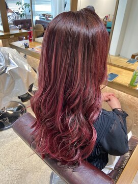 エイト 溝の口店(EIGHT) 【EIGHT溝の口】ピンクレッドコントラストハイライト