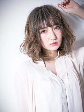 カバーヘア 上尾西口店(COVER HAIR) シースルーバングくせ毛風小顔ふわふわボブv上尾20代30代40代