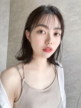 フラッグ ヘアー 天神西通り店(Flag HAIR) 切りっぱなしボブ☆インナーカラーイルミナカラーハイライト