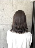 オリーブベージュ×波巻きウェーブ