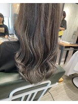 ライズ バイ レボ(RISE by REVO)&nbsp;ペールベージュセクションカラーグラデーションカラー外ハネボブ