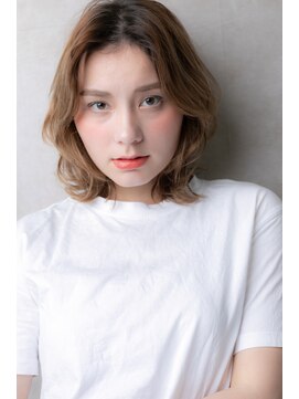 カバーヘア 上尾西口店(COVER HAIR) 外国人風カラー3Dハイライト抜け感ボブウルフY上尾10代20代30代