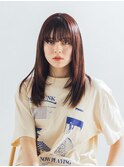 たっぷりレイヤーのショコラブラウンセミロング