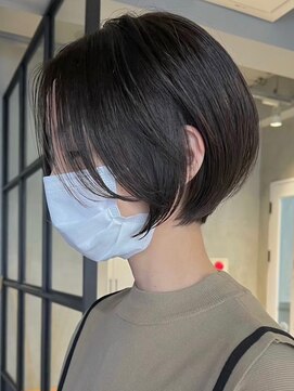 エリマ  茅ヶ崎(elima) ショートカットハンサムショートハイライトダブルカラー30代40代