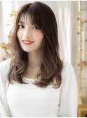 外国人風オンブレシースルーバングこなれヘアa上尾20代30代40代