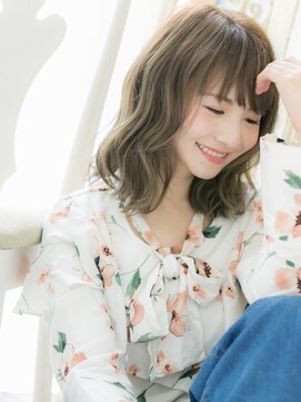 モッズ ヘア 福岡姪浜店(mod's hair) mod's姪浜/アッシュオリーブ大人ハイライトくせ毛風くびれヘアg