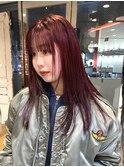 【macana指名】暖色カラー ワインレッド レイヤーカット