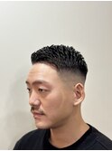クルーカット×アイロンパーマ