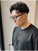 ツーブロック刈り上げニュアンスパーマ20代30代／大矢