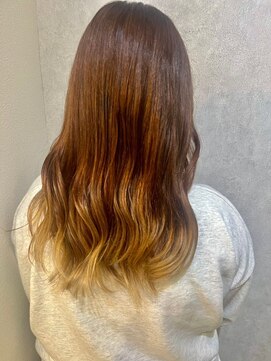 ウィスプ 赤羽店(wisp) うる艶グラデーションカラー×ケアブリーチ秋カラーブロンド#3
