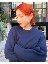 ノラ ヘアーサロン(NORA HAIR SALON) ナチュラル小顔前髪あり後れ毛サイドバング結べるボブくびれヘア