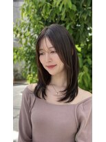 ティア(Tia.)&nbsp;縮毛矯正/髪質改善トリートメント/ミディアム/レイヤースタイル