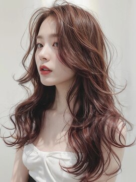 クレム 博多駅店(ChLem) ピンクブラウン ハイレイヤー 顔周り 髪質改善 博多美容室