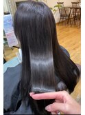 髪質改善ケアカラー×ほんのりラベンダーグレージュ