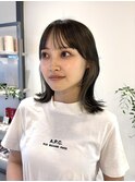 インナーベージュ*くびれヘア*ミディアムヘア*顔周り*髪質改善