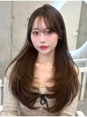 ミルクベージュ×レイヤーカット◎