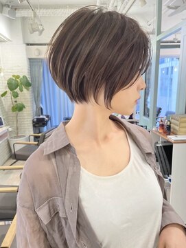 ロンド エメ 柏(Lond aimer) 柏で１番綺麗な髪質改善くびれヘアショートボブハイライトカラー