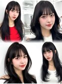 前髪顔まわり韓国ヘアレイヤーカットサイドバンク2wayバンク韓国