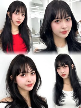 アマトウキョウ アユンチェ(AMA TOKYO×AYUNCHE) 前髪顔まわり韓国ヘアレイヤーカットサイドバンク2wayバンク韓国