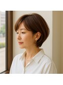 美フォルムエレガントショートボブ　20代 30代 40代 50代 60代