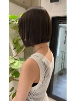 ヨーク(YOKE)&nbsp;切りっぱなしボブミニボブグレージュパツっと20代30代40代