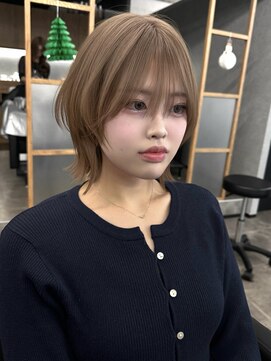 レイヤーボブ/ミルクティーベージュ