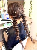 ツイン編みおろしスタイル【横浜/ヘアセット/着付/ヘアメイク】