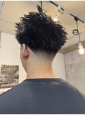 テーパーフェードスパイキーショート