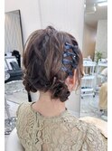 ツインお団子ヘアアレンジ