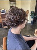 刈り上げハンサムショート/白髪ぼかし