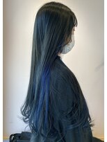 リディア(Lydia)&nbsp;ネイビーブルー×インナーカラー