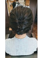 20代30代 大ヘアセット ボブアレンジ お呼ばれスタイル 