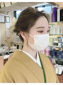 卒業式◎袴お着付け＆ヘアセット カーキベージュ 着物 和装