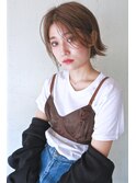 透明感カラー プリカール ミニボブ 外はね 切りっぱなし 学割U24