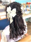 お花、リボン追加料金有!お花とリボンのコラボが可愛いハーフ☆
