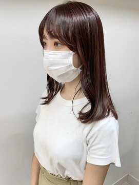 テトラ バイ ネオリーブ 横浜西口店(tetra by neolive) ピンクブラウン×顔まわりレイヤー