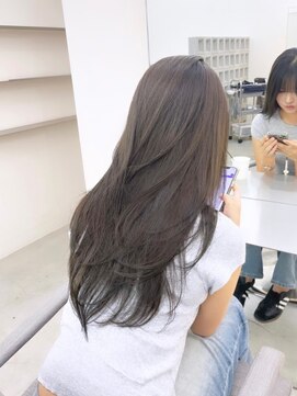 ノク 渋谷(nok) オリーブグレージュレイヤーカット_前髪マチルダボブ