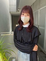ガルボ ヘアー(garbo hair) ハイトーンレッドカラー高知美容院10代20代