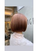 ミニボブ　ダブルカラー　ベージュ