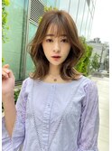 美髪、韓国風こなれミディアムスタイル、大人かわいいヘア
