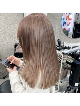 ラル(Lull) 【イーブイミルクティー×髪質改善】ケアブリーチ/ダブルカラー