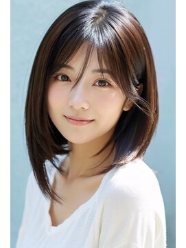 ロアゾブルーミュージアム(L'oiseau Bleu museum) ツヤツヤ 大人可愛い ミディアム スタイル/ふんわりカール