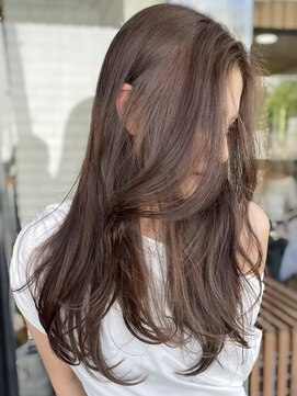 エイン(EYN) カカオブラウン×ナチュラルレイヤー/ブリーチなしカラー/20代